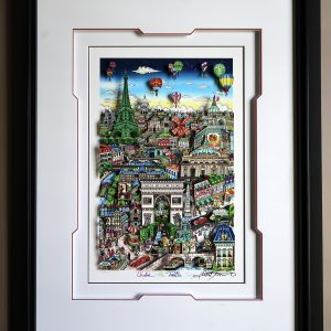"Under the Paris Sky" - Charles Fazzino Original