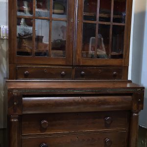 Empire-style Two Piece Mahogany Secretary 1910s