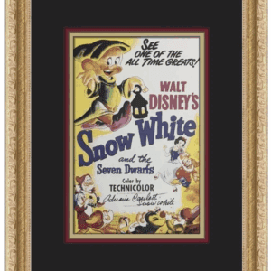 Snow White Lithograph Signed by Adriana Caselotti Disney 1995 Custom Frame